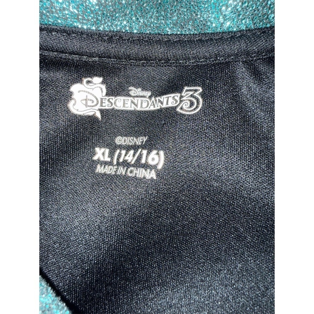 Disney‎ Descendants 3 Uma Moto Vest Girls XL 14/16 Teal Blue Ruffle Hem cosplay - Picture 3 of 5